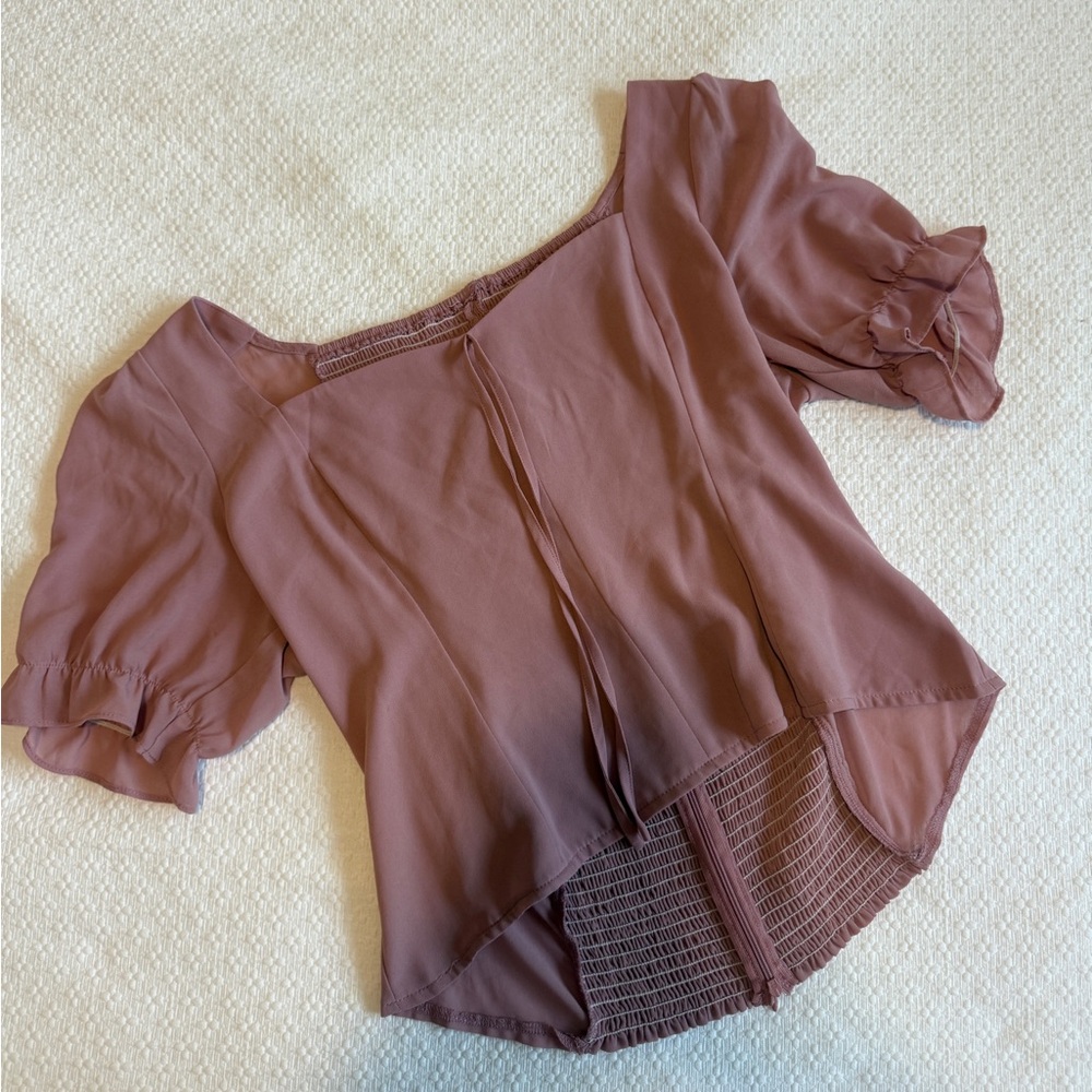 Elegant Mauve Women's Top Blouse by Rihoas